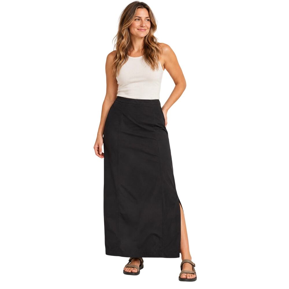 Patagonia Dream Song Black Maxi Skirt, Organic Cotton Stretch, Size Medium